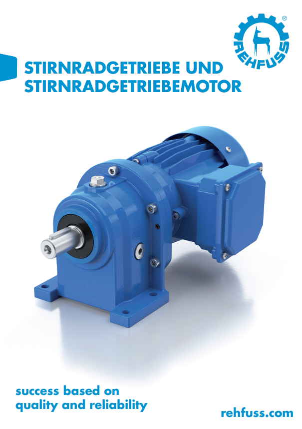 Stirnradgetriebe und Stirnradgetriebemotoren SR Produktflyer